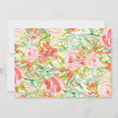 お二人様向け フラワーピンク ゴールド 2歳の誕生日写真 招待状 (裏面)