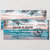 お二人限定 シャワー 熱帯のビーチ セーブザデート (正面/裏面)