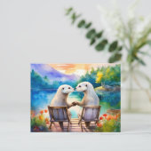 お互いがいることに幸せを感じて ポストカード (スタンド正面)