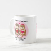 お互いだけのオッターバレンタインデーの愛を作った コーヒーマグカップ (正面左)