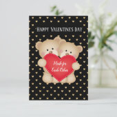 お互いにぴったりなテディベアのカード カード (スタンド正面)