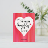 「お互いにサービスする」引用文はがき ポストカード (スタンド正面)