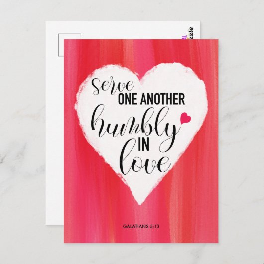 「お互いにサービスする」引用文はがき ポストカード (正面/裏面)