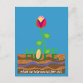 お互いに出て行く救済と希望を持つ ポストカード (正面)