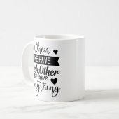 お互いに取り合えば全部ある コーヒーマグカップ (正面左)