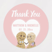 お互いに可愛い結婚ナッツ ラベル (デザイン2)