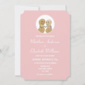 お互いに夢中なエレガントな結婚式 招待状 (正面)