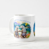 お互いに幸せだ コーヒーマグカップ (正面左)