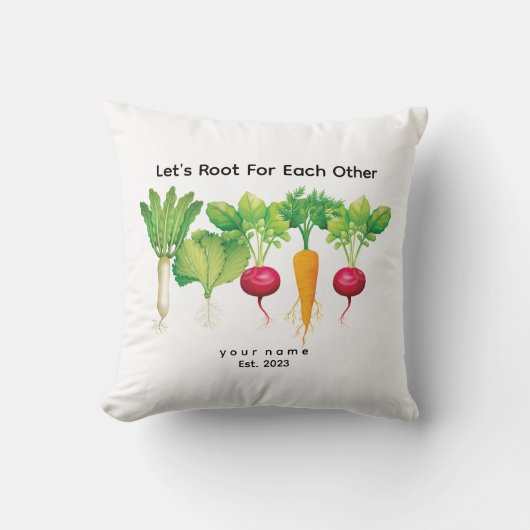 お互いに根を張る/植物愛好家ガーデニング クッション (正面)