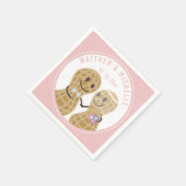 お互いに関おもしろい係ウェディングシャワーパーティー スタンダードカクテルナプキン (角)