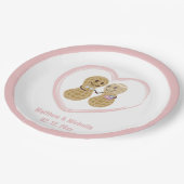 お互いに関おもしろい係ウェディングシャワーパーティー ペーパープレート (アングル)