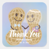 お互いのナッツエレガントな結婚式ありがとう スクエアシール (正面)