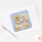 お互いのナッツエレガントな結婚式ありがとう スクエアシール (封筒)