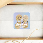 お互いのナッツエレガントな結婚式ありがとう スクエアシール