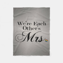 お互いのミセス・レズビアンプライドタイポグラフィ フリースブランケット