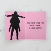 お互いの愛のカードのために作られる サンキューカード (内部)