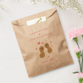 お互いの木の実かわいい赤面ピンク結婚ズ フェイバーバッグ (封をした状態)