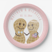 お互いの木の実かわいおもしろいウェディングシャワー ペーパープレート (正面)