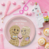 お互いの頭の結婚ブライダルシャワー ペーパープレート (パーティー)