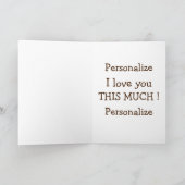 お互いをグルーミングする猿が面白くてロマンチックでかわいい カード (内部)