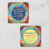 「お互いを励まし合う」インスピレーションやさしいカード スクエア名刺 (正面/裏面)