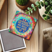 お互いを励まし合カラフル感動的る マグネット