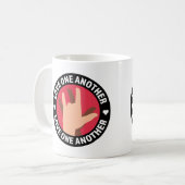 お互いを愛し合う陶製のマグカップ コーヒーマグカップ (正面左)