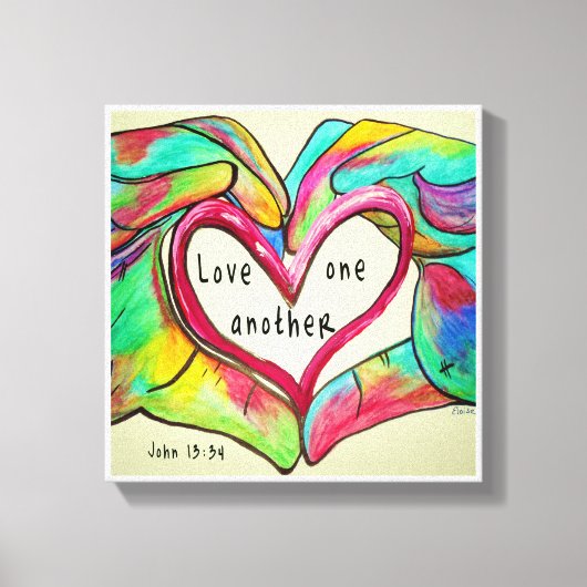 お互いを愛し合う キャンバスプリント (正面)