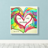 お互いを愛し合う キャンバスプリント (インサイチュ (ウッドフロア))