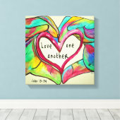 お互いを愛し合う キャンバスプリント (インサイチュ (ウッドフロア))