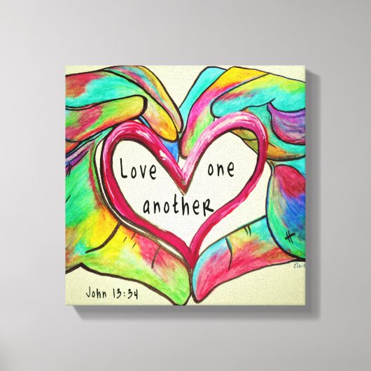 お互いを愛し合う キャンバスプリント (正面)