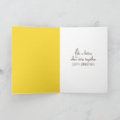 お互いを抱きしめる記念日向日葵 カード (内部)