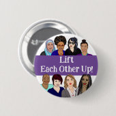 お互いを持ち上げる |女性の日ピン 缶バッジ (正面&裏面)