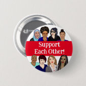 お互いを支え合う |女性の日ピン 缶バッジ (正面&裏面)