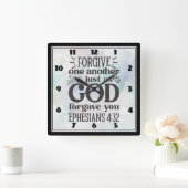 お互いを許し合う スクエア壁時計 (ホーム)