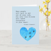 お亡き友人のドッグデス悔やみや弔慰 カード (黄色い花)