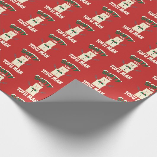 お人好し豆腐の人のビーガンのクリスマスの包装紙 ラッピングペーパー (角)