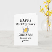 お仕事おめでとう、乾杯、ビキナーカード カード (黄色い花)