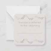 お仕事のプロモーション: ノートカード (裏面)