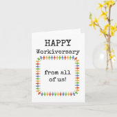 お仕事記念日おめでとうカード カード (黄色い花)