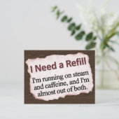 お代わりが必要です  ポストカード (スタンド正面)