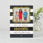 お休みのお祝いに、写真のクリスマスカードが輝きますように シーズンカード (スタンド正面)