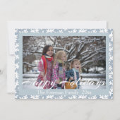 お休みの季節のモダンなカリグラフィー写真 シーズンカード (正面)