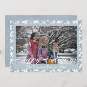 お休みの季節のモダンなカリグラフィー写真 シーズンカード (正面/裏面)