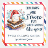 お休みはお前のような友達とおもしろいする方が大切だ スクエアシール (正面)