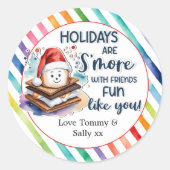 お休みはお前のような友達とおもしろいする方が大切だ ラウンドシール (正面)