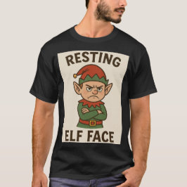 お休みエルフの顔 – グランピーホリデームード Tシャツ