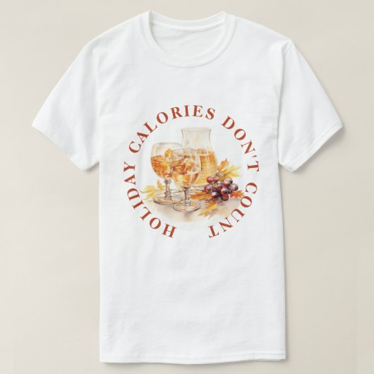 お休み中はカロリーゼロ - お楽しみグルメ Tシャツ (デザイン正面)