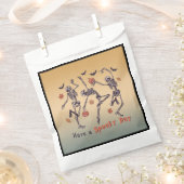 お休不気味みハロウィーンスケルトン踊り フェイバーバッグ (クリップ留めされた状態)