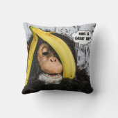 「お休素晴らしみ!」 この幸せなチンプを愛しなくちゃ クッション (裏面)